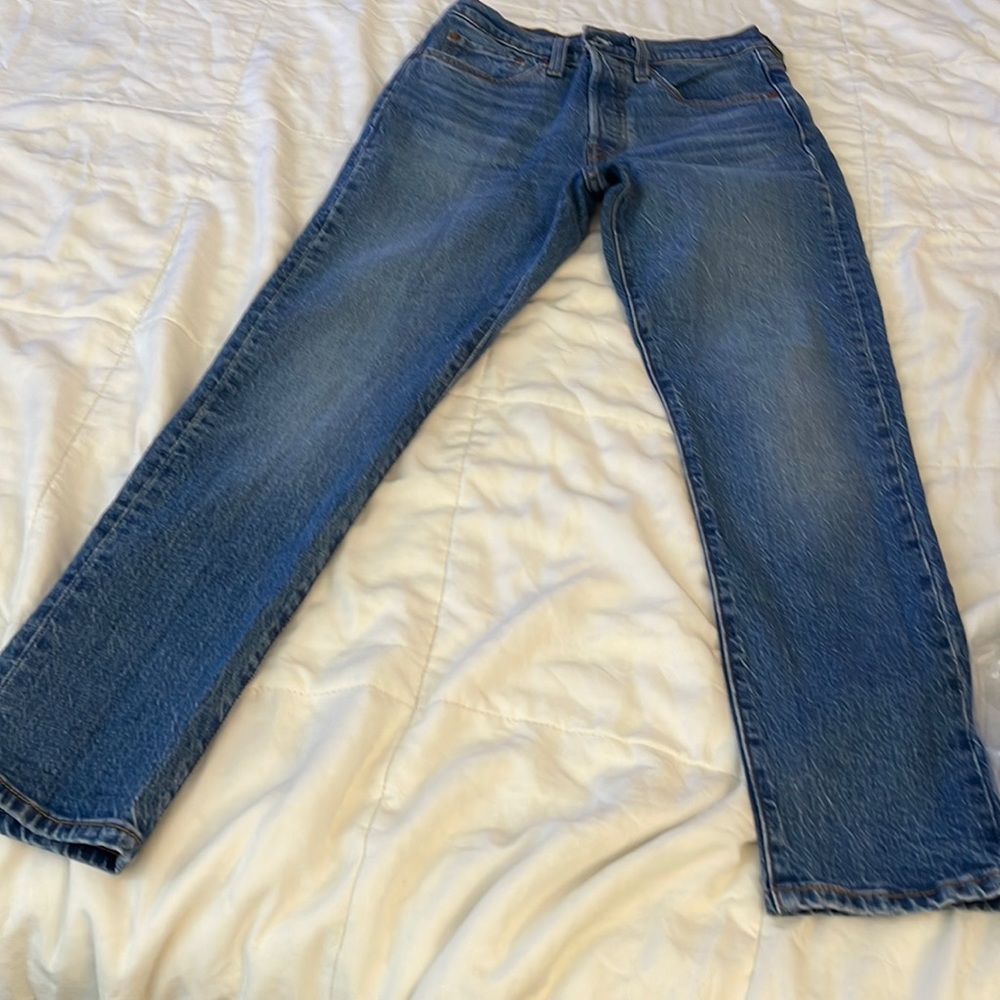 Levi's Women's Premium 501 Skinny Jeans 26x28 dark blue